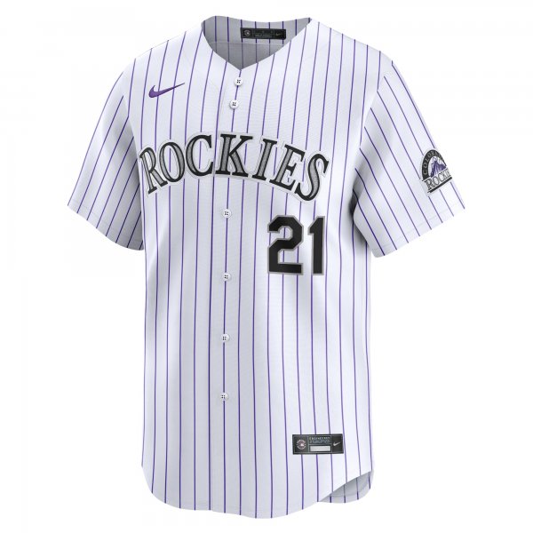 Men's Colorado Rockies Kyle Freeland Nike White Home Limited Player Jersey