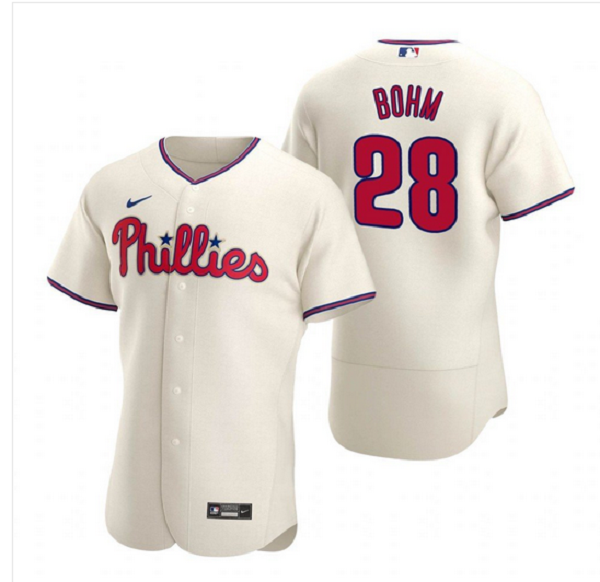 Philadelphia Phillies #28 Alec Bohm Cream Alternate Jersey