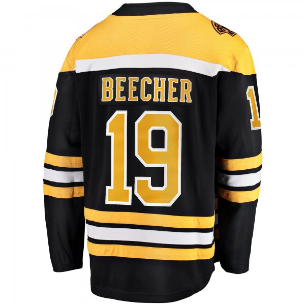 Men's Boston Bruins John Beecher Fanatics Black Home Premier Breakaway Player Jersey