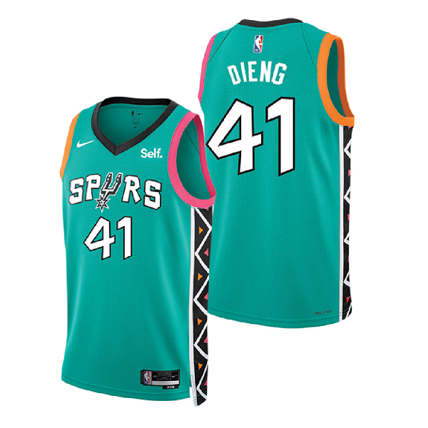 Men's San Antonio Spurs #41 Gorgui Dieng Nike 2022 City Edition Swingman Jersey