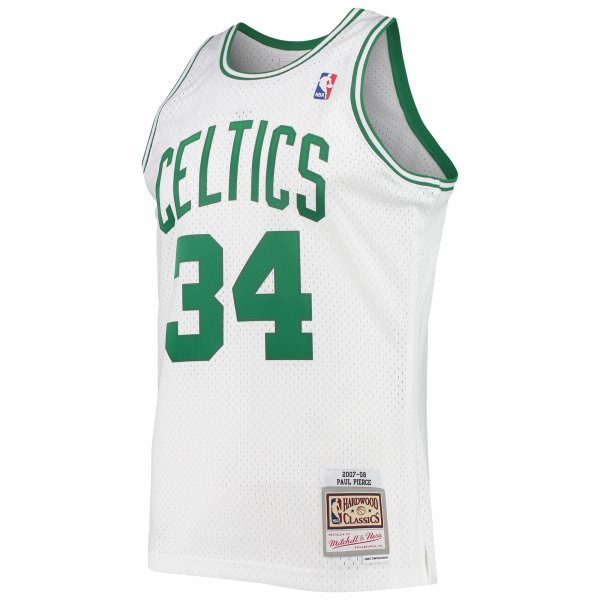 Men's Boston Celtics Paul Pierce Mitchell & Ness White Hardwood Classics Swingman Jersey