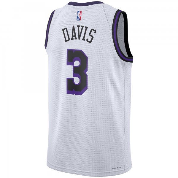 Unisex Los Angeles Lakers Anthony Davis Nike White 2022/23 Swingman Jersey - City Edition