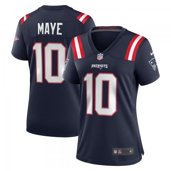 Women's New England Patriots Drake Maye Nike Navy 2024 NFL Draft First Round Pick Player Game Jersey