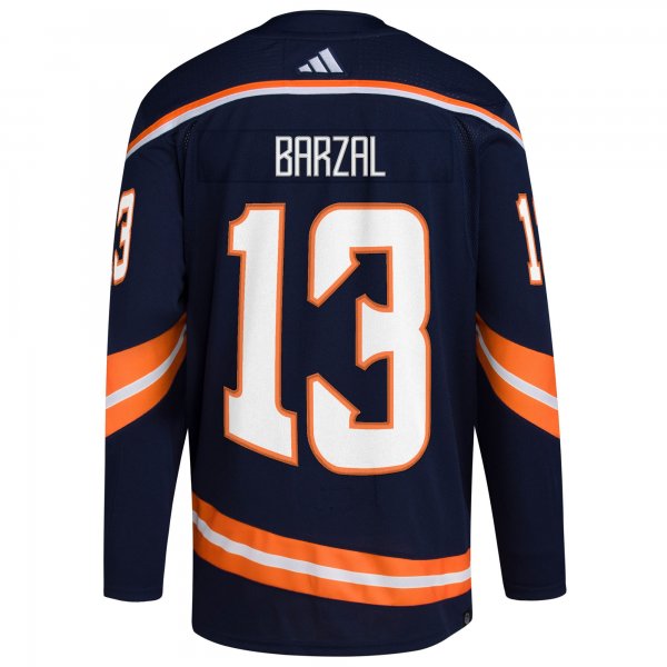 Men's New York Islanders Mathew Barzal adidas Navy Reverse Retro 2.0 Player Jersey