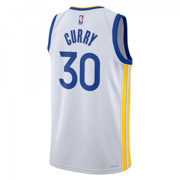 Unisex Golden State Warriors Stephen Curry Nike White Swingman Jersey - Association Edition