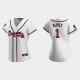 Women's Atlanta Braves #1 Ozzie Albies White 2021 MLB All-Star Game Jersey