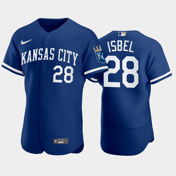 Men's Kyle Isbel #28 Kansas City Royals 2022 Blue MLB Jersey