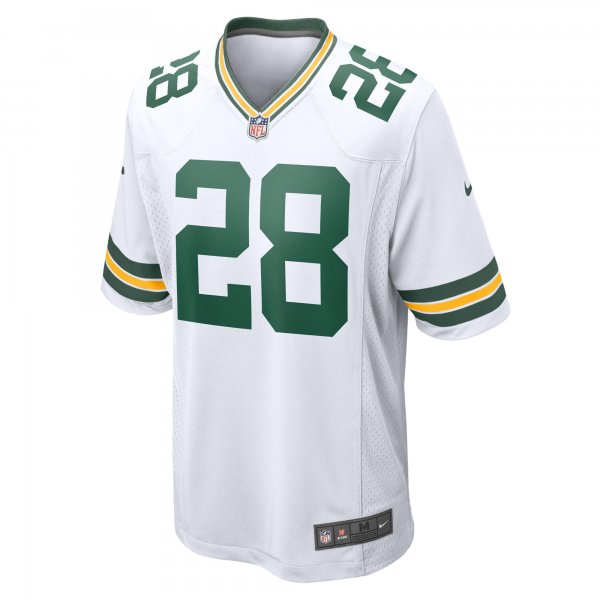 Men's Green Bay Packers AJ Dillon Nike White Game Player Jersey