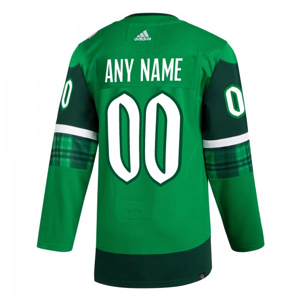 Men's Seattle Kraken  adidas Kelly Green St. Patrick's Day Custom Jersey