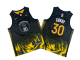 Youth Golden State Warriors #30 Stephen Curry Black Mitchell and Ness NBA Jersey