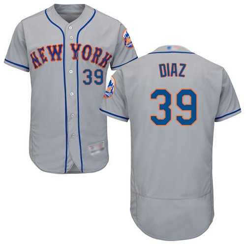 New York Mets #39 Edwin Diaz Grey Flexbase Collection Stitched MLB Jersey