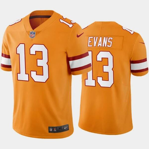 Men's Tampa Bay Buccaneers #13 Mike Evans Orange Creamsicle Throwback Stitched NFL Jersey