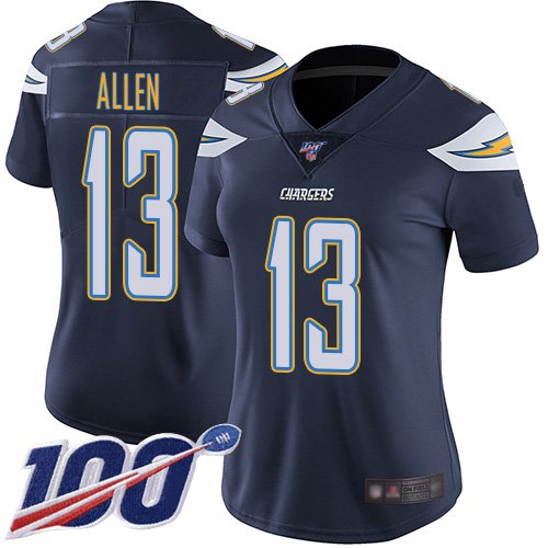 Women's Los Angeles Chargers #13 Keenan Allen Navy Blue Team ColorStitched NFL 100th Season Vapor Limited Jersey