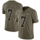 Men's Nike New Orleans Saints #7 Taysom Hill 2017 Salute to Service Limited Green Jersey