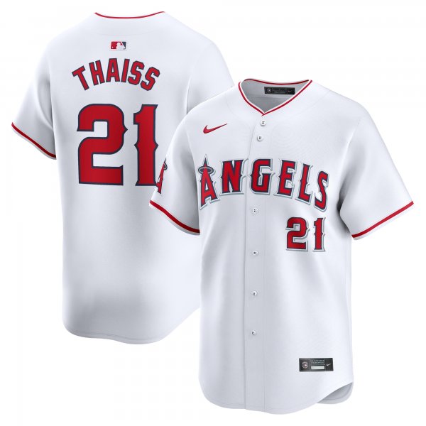 Men's Los Angeles Angels Matt Thaiss Nike White Home Limited Player Jersey