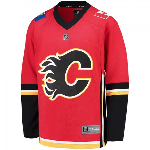 Youth Calgary Flames Fanatics Red/Black Alternate Replica Blank Jersey