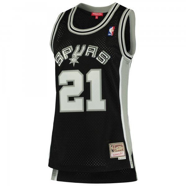 Women's San Antonio Spurs Tim Duncan Mitchell & Ness Black 1998/99 Hardwood Classics Swingman Jersey