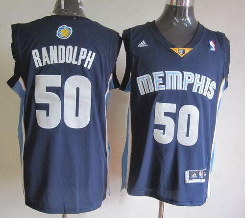 Men's Memphis Grizzlies #50 Zach Randolph Revolution 30 Dark Blue Stitched NBA Jersey