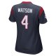 Women's Houston Texans Deshaun Watson Nike Navy Game Player Jersey