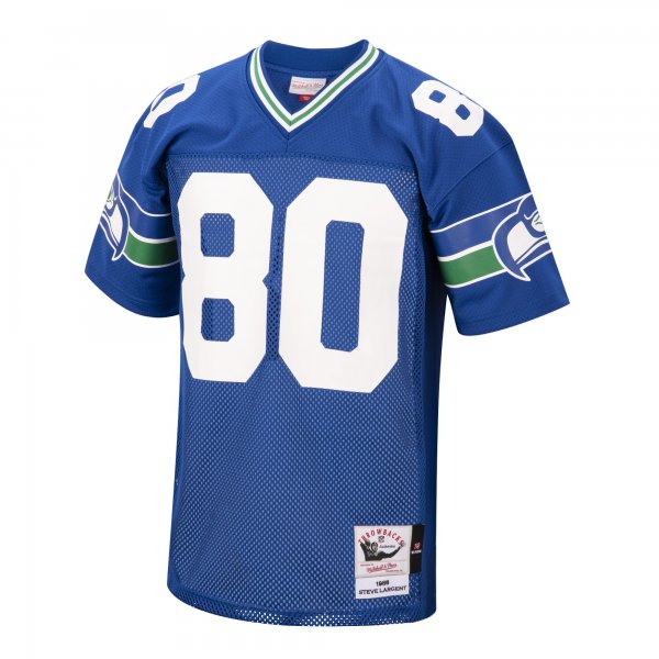 Men's Seattle Seahawks 1985 Steve Largent Mitchell & Ness Royal Throwback Retired Player Jersey