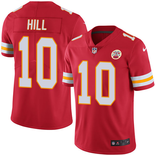 Nike Kansas City Chiefs #10 Tyreek Hill Red Team Color Youth Stitched NFL Vapor Untouchable Limited Jersey