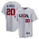 Youth Nike USA Baseball #20 Pete Alonso Gray 2023 World Baseball Classic Jersey