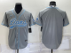 Men's Detroit Lions Blank Gray Stitched Baseball Cool Base Jersey