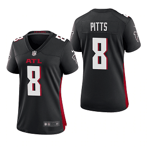 Women's Atlanta Falcons #8 Kyle Pitts Black Game Jersey