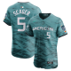 Men's American League #5 Corey Seager Nike Teal 2023 MLB All-Star Game Flex Base Jersey