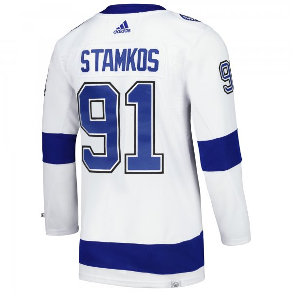 Men's Tampa Bay Lightning Steven Stamkos adidas White Away Primegreen Player Jersey