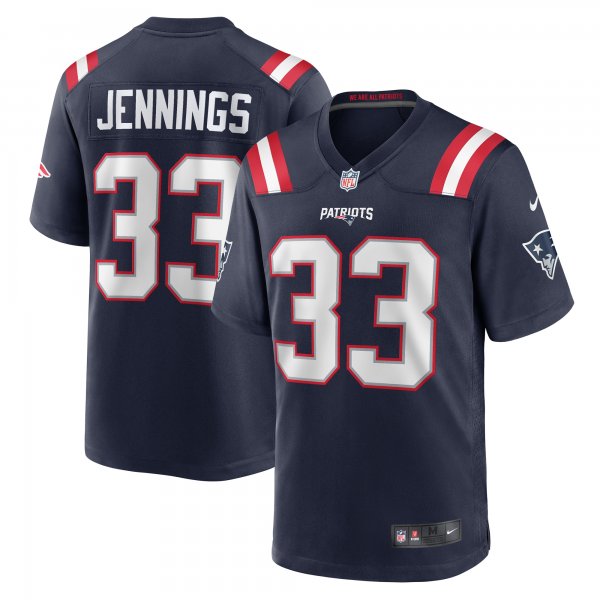 Men's New England Patriots Anfernee Jennings Nike  Navy Team Game Jersey