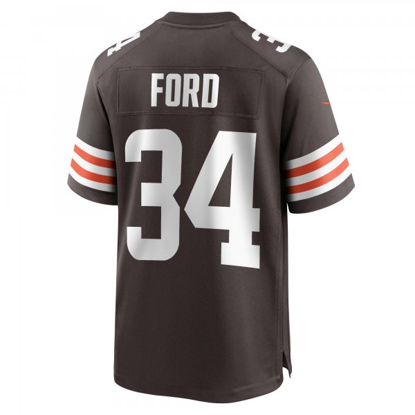 Men's Cleveland Browns Jerome Ford Nike Brown Game Player Jersey