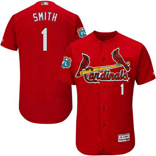 St. Louis Cardinals #1 Ozzie Smith Red Flexbase Collection Stitched MLB Jersey