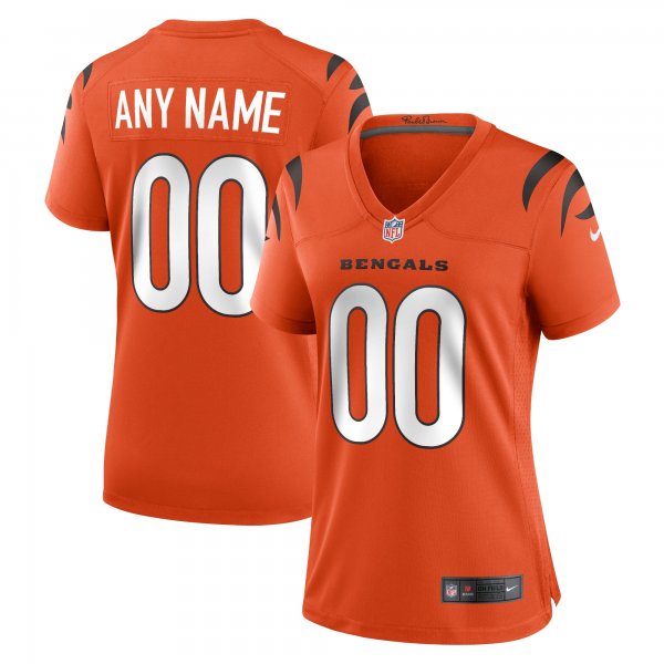 Women's Cincinnati Bengals Nike Orange Alternate Game Custom Jersey