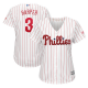 Women's Philadelphia Phillies #3 Bryce Harper Majestic MLB Home Cool Base Player White Jersey