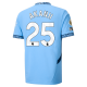 Puma Manchester City Manuel Akanji Home Jersey w/ EPL + No Room For Racism + Club World Cup Patches 24/25 (Team Light Blue/Marine Blue)
