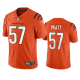 Men's Cincinnati Bengals #57 Germaine Pratt Orange 2021 Vapor Limited Jersey