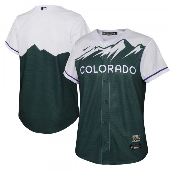 Youth Colorado Rockies Nike Green City Connect Replica Team Jersey