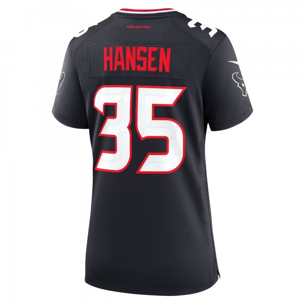 Women's Houston Texans Jake Hansen Nike  Navy Team Game Jersey