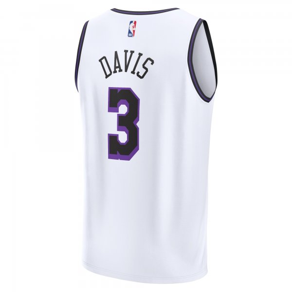 Men's Los Angeles Lakers Anthony Davis Fanatics White Fastbreak Jersey - City Edition