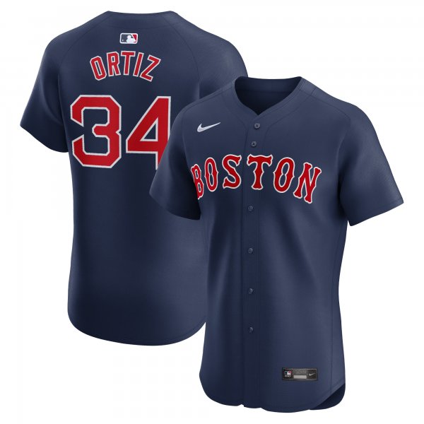 Men's Boston Red Sox David Ortiz Nike Navy Alternate Elite Player Jersey