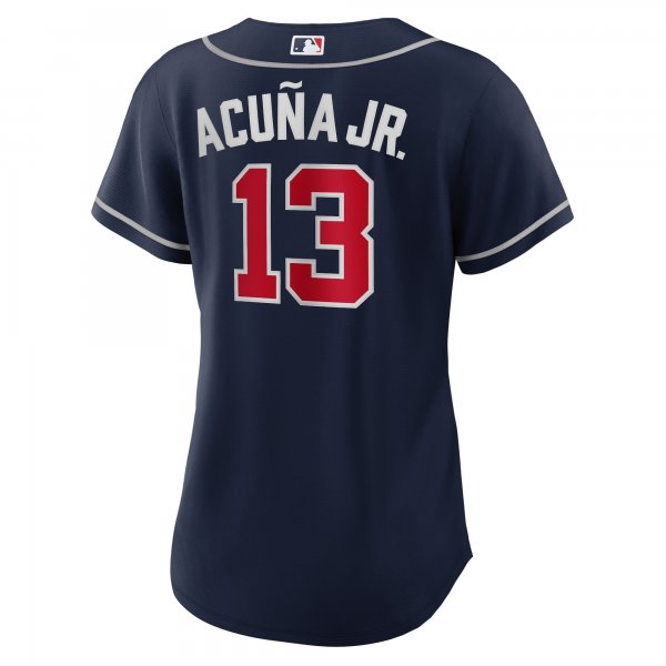 Women's Atlanta Braves Ronald Acuna Jr. Nike Navy Alternate Replica Player Jersey