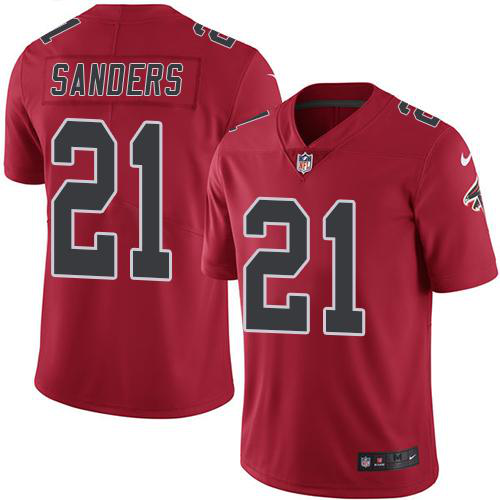 Nike Atlanta Falcons #21 Deion Sanders Red Men's Stitched NFL Limited New Color Rush Jersey