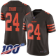 Cleveland Browns #24 Nick Chubb Brown Men's Stitched NFL Limited Rush 100th Season Jersey