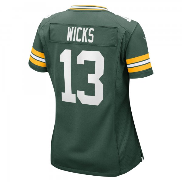 Women's Green Bay Packers Dontayvion Wicks Nike  Green  Game Jersey