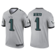 Men's Philadelphia Eagles #1 Jalen Hurts Silver 2021 Limited NFL Jersey