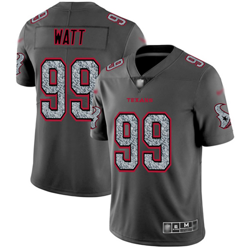 Houston Texans #99 J.J. Watt Gray Static Men's Stitched NFL Vapor Untouchable Limited Jersey