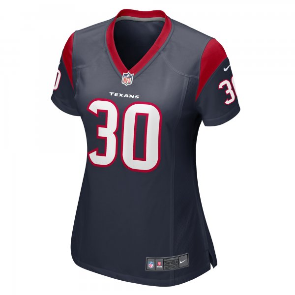 Women's Houston Texans Ka'Dar Hollman Nike  Navy Team Game Jersey