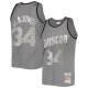 Men's Houston Rockets Hakeem Olajuwon Mitchell & Ness Charcoal Hardwood Classics Retired Player 1993/94 Metal Works Swingman Jersey