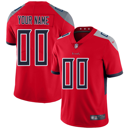 Tennessee Titans Customized Red Men's Stitched NFL Limited Inverted Legend Jersey